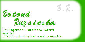 botond ruzsicska business card
